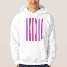 Pink Pinstripe Unisex Pullover Hoodie