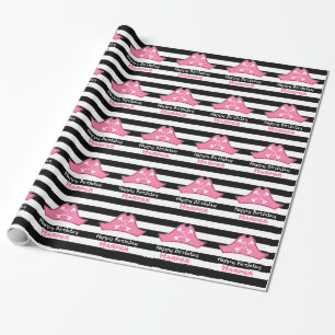 Pink Pirate Personalisiert Birthday Wrapping Paper Geschenkpapier