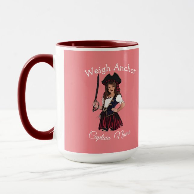 Pink Pirate Tasse (Links)