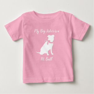 Pink Pit Bull Dog Babydusche Baby T-shirt