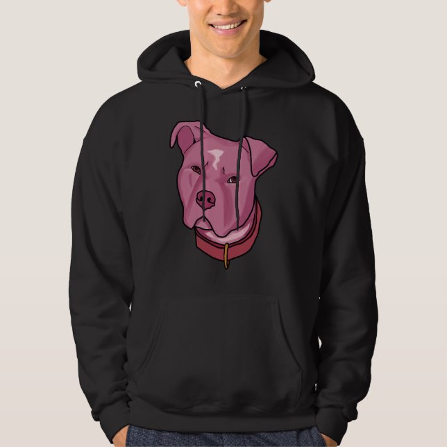 Pink Pitbull Hoodie (Vorderseite)