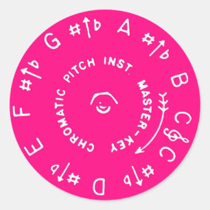 Pink Pitch Pipe Runder Aufkleber