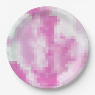 Pink-Pixel-Party-Platte Pappteller