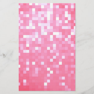 Pink Pixel Sparkle Briefpapier