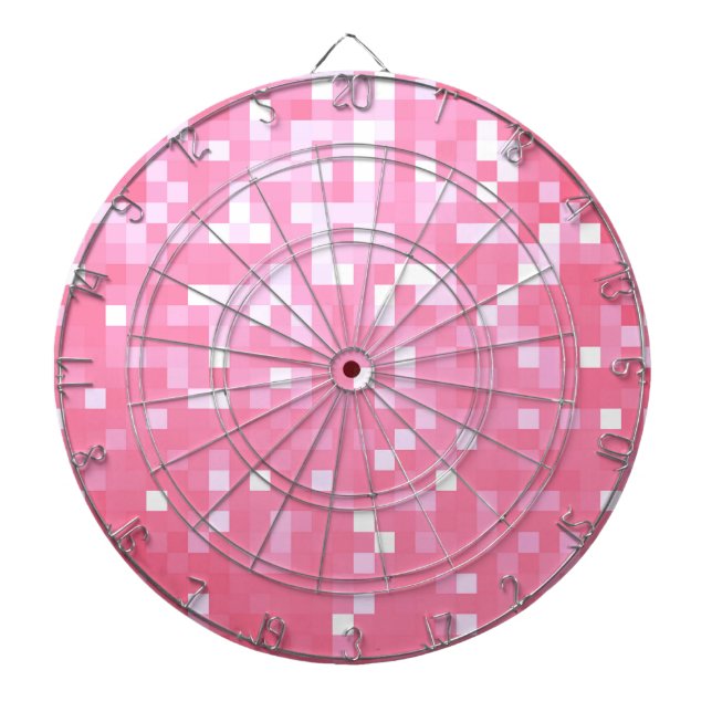 Pink Pixel Sparkle Dartscheibe (vorne)