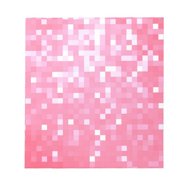 Pink Pixel Sparkle Notizblock (Vorderseite)