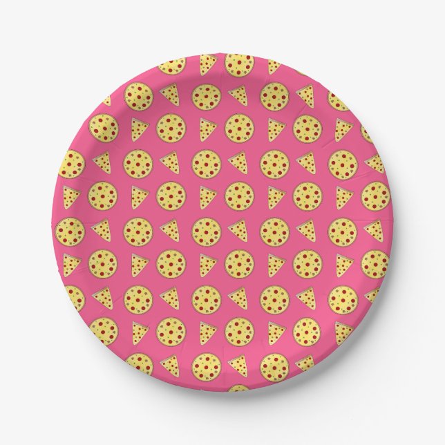 Pink Pizza Pappteller (Vorderseite)
