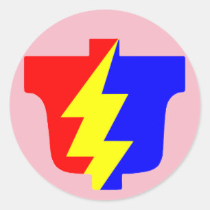 Pink PLA Round Aufkleber für den Tschad