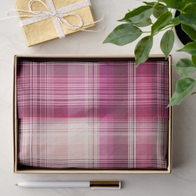 Pink plaid seidenpapier (Geschenk)