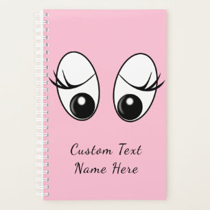 Pink Planner Funny Curry Augen mit Custom Text Planer