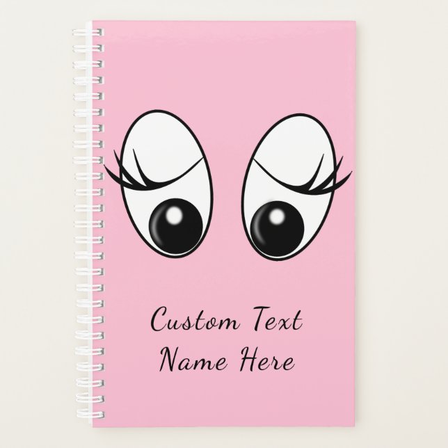 Pink Planner Funny Curry Augen mit Custom Text Planer (Vorderseite)