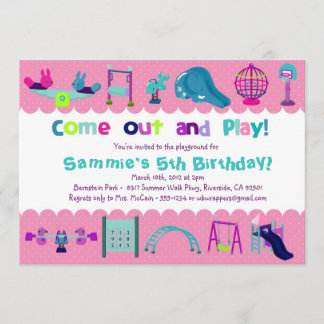 PINK - PLAYBODEN - Einladungen zur Geburtstagspart