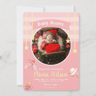 Pink Playful Baby Dusche Einladung