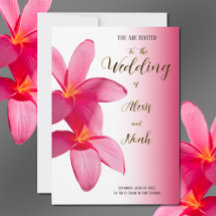 Pink Plumeria Blume auf Rosa, Bläsernchen, Hochzei