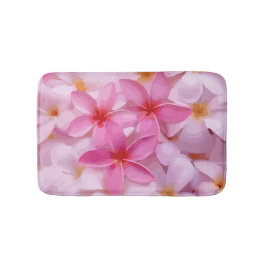 Pink Plumeria Blume Pattern Badematte