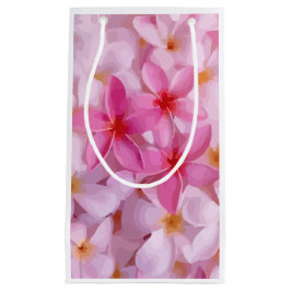 Pink Plumeria Blume Pattern Kleine Geschenktüte