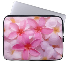 Pink Plumeria Blume Pattern Laptopschutzhülle