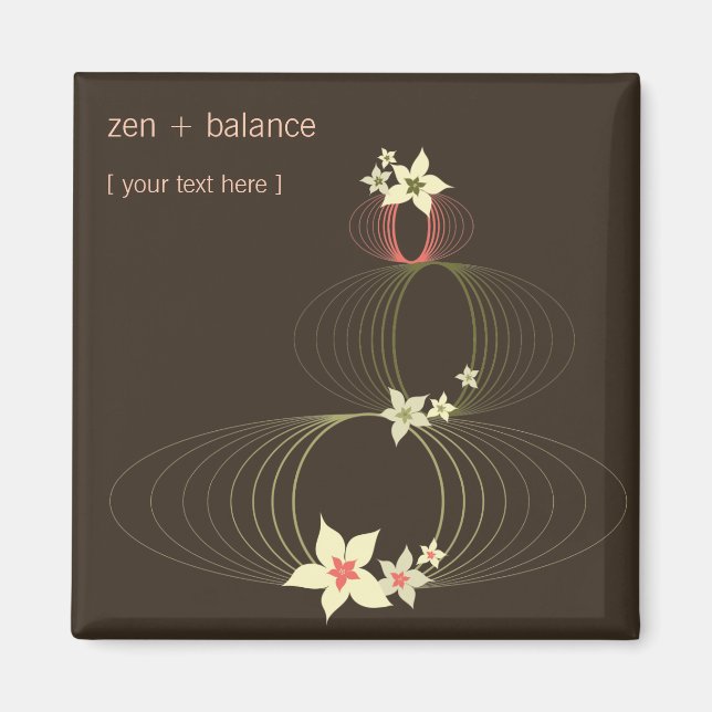 Pink Plumeria Frangipani Blume Chic Ikebana Zen Magnet (Vorne)