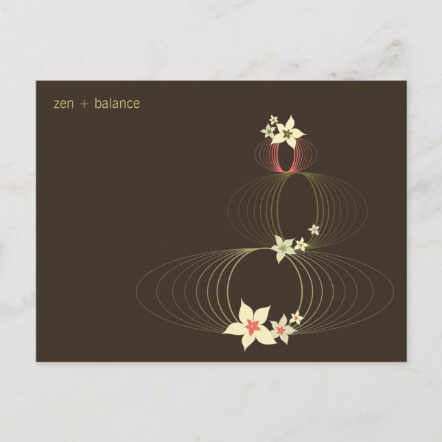 Pink Plumeria Frangipani Blume Chic Ikebana Zen Postkarte (Vorderseite)