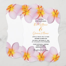 Pink Plumeria Frangipani Hochzeitseinladungen Einladung