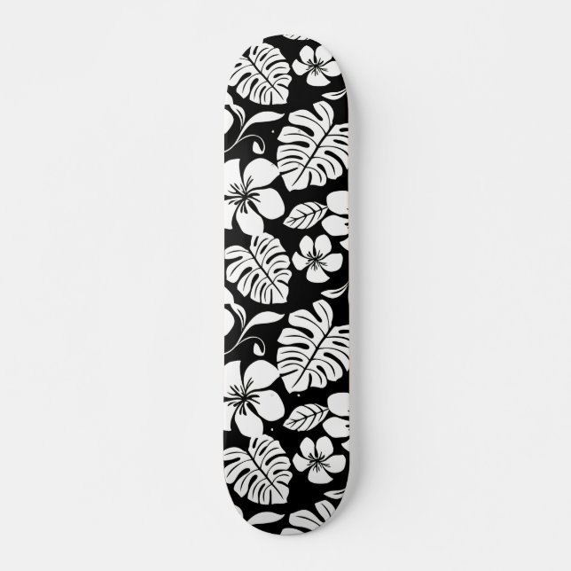 PINK PLUMERIA (SCHWARZ) SKATEBOARD (Vorne)