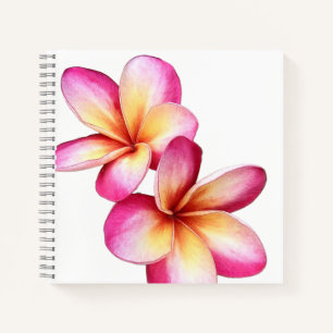 Pink Plumeria Spiral Notebook Notizbuch