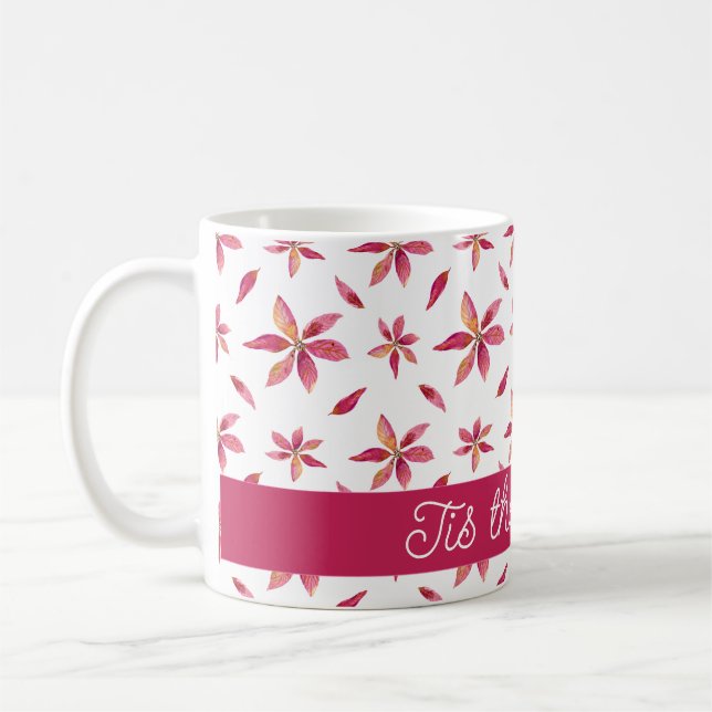 Pink Poinsettia Tasse (Links)