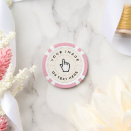 Pink Poker Chips - Benutzerdefiniert Bild/Text hin