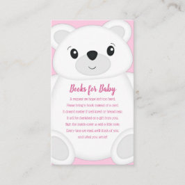 Pink Polar Bear Baby Dusche Begleitkarte