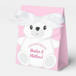 Pink Polar Bear Baby Dusche Geschenkschachtel