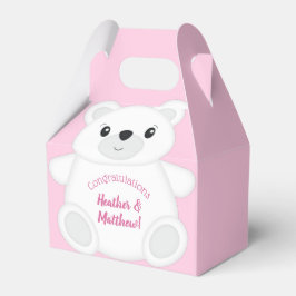 Pink Polar Bear Baby Dusche Geschenkschachtel