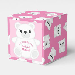 Pink Polar Bear Baby Dusche Geschenkschachtel
