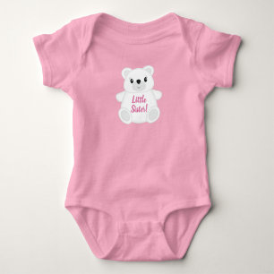 Pink Polar Bear Baby Dusche Strampler