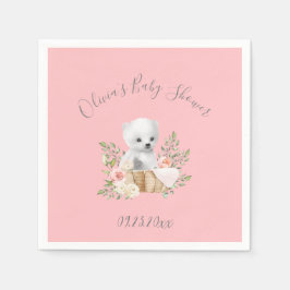 Pink Polar Bear Baby Girl Dusche Napkins Serviette