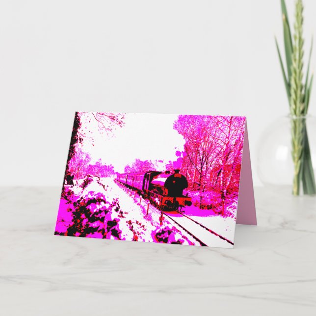 Pink Polar Express  Karte (Vorderseite)