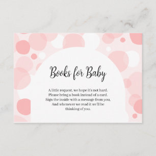 Pink Polka Dock arch Baby Shower Books for Baby Begleitkarte