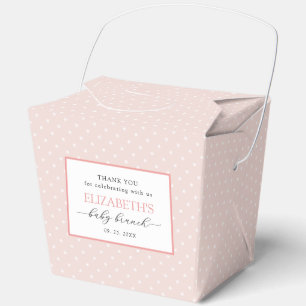 Pink Polka Dot Baby Brunch Gefallen Box Geschenkschachtel