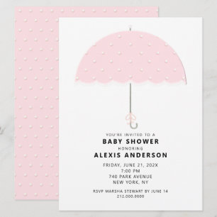 Pink Polka Dot Baby Dusche Einladung
