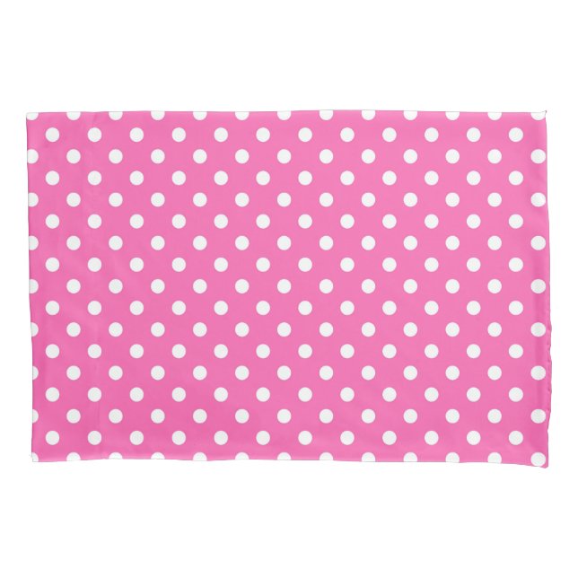 Pink Polka Dot Breast Cancer Awareness Pattern Kissenbezug (Vorderseite)
