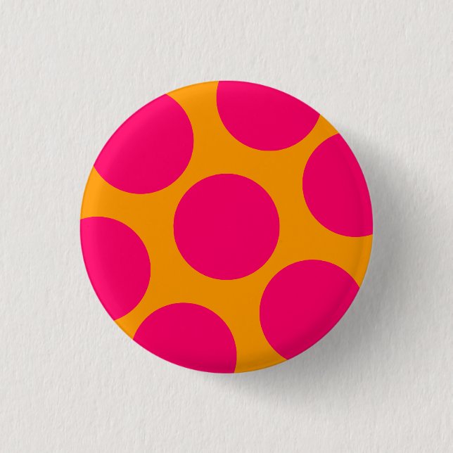 Pink Polka Dot Button (Vorderseite)