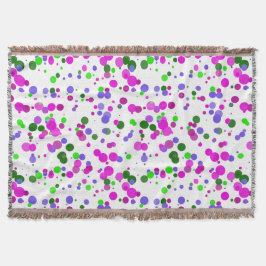 Pink Polka Dot Confetti Decke