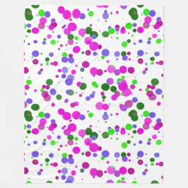 Pink Polka Dot Confetti Fleecedecke