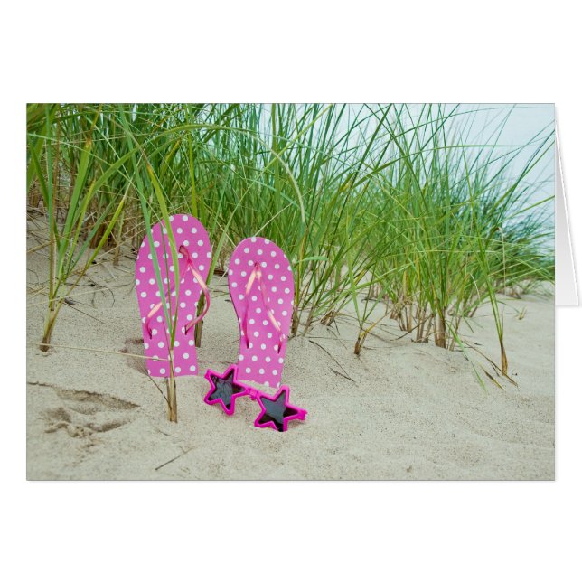 Pink Polka Dot Flip-Flops (Vorderseite (Horizontal))