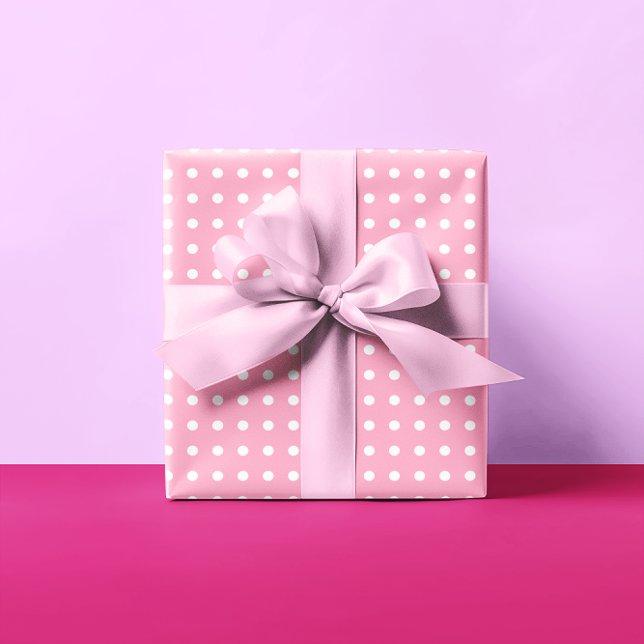 Pink Polka Dot Geschenkpapier (Von Creator hochgeladen)
