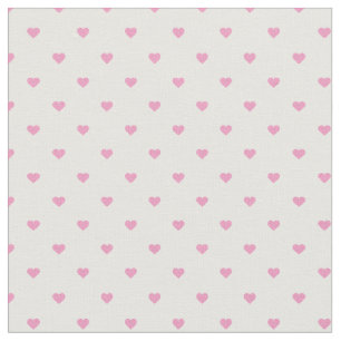 Pink Polka Dot Hearts Stoff
