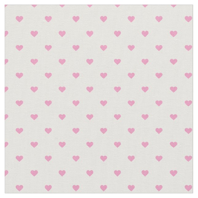 Pink Polka Dot Hearts Stoff (Nahaufnahme)