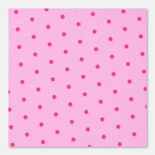 Pink Polka Dot Hexagon Design Tapete