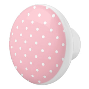 Pink Polka Dot Keramik Knob Keramikknauf