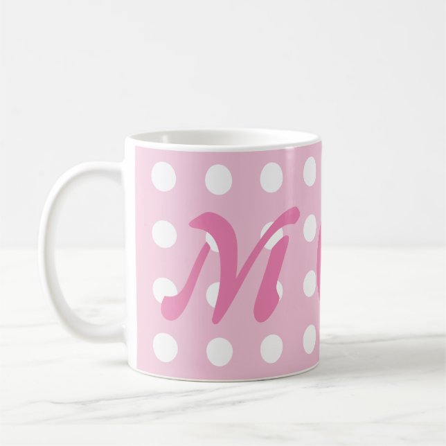 Pink Polka Dot Mama Kaffeetasse (Links)