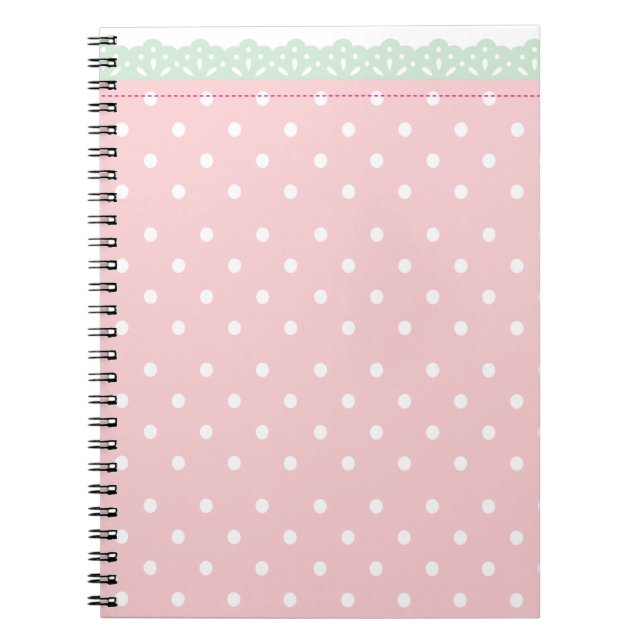 Pink Polka-Dot-Notebook-Journal Notizblock (Vorderseite)